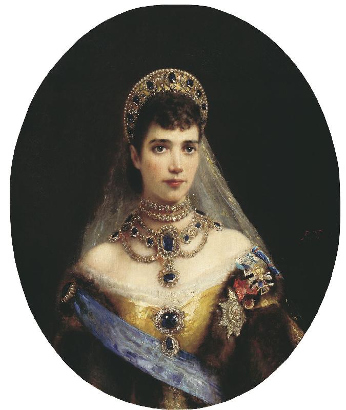 Konstantin Makovsky Portrait of Maria Fyodorovna Sweden oil painting art